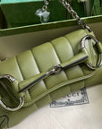 GC589 GCCI Horsebit Chain Small Shoulder Bag / HIGHEST QUALITY VERSION / 10.6"W x 4.5"H x 2"D