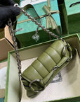 GC589 GCCI Horsebit Chain Small Shoulder Bag / HIGHEST QUALITY VERSION / 10.6"W x 4.5"H x 2"D