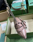 GC591 GCCI Horsebit Chain Small Shoulder Bag / HIGHEST QUALITY VERSION / 10.6"W x 4.5"H x 2"D