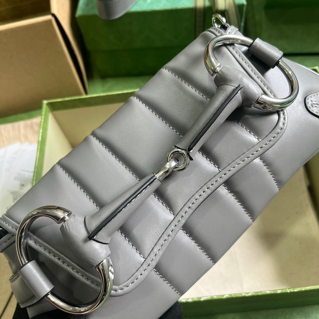 GC592 GCCI Horsebit Chain Small Shoulder Bag / HIGHEST QUALITY VERSION / 10.6"W x 4.5"H x 2"D
