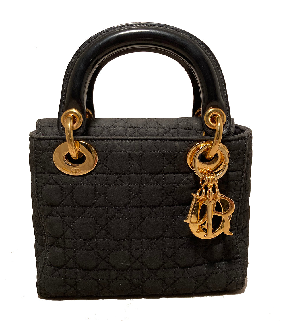 Christian D1OR Black Nylon Mini Lady D1OR Bag