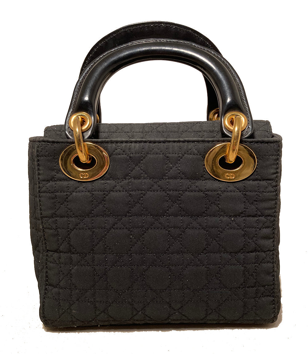 Christian D1OR Black Nylon Mini Lady D1OR Bag