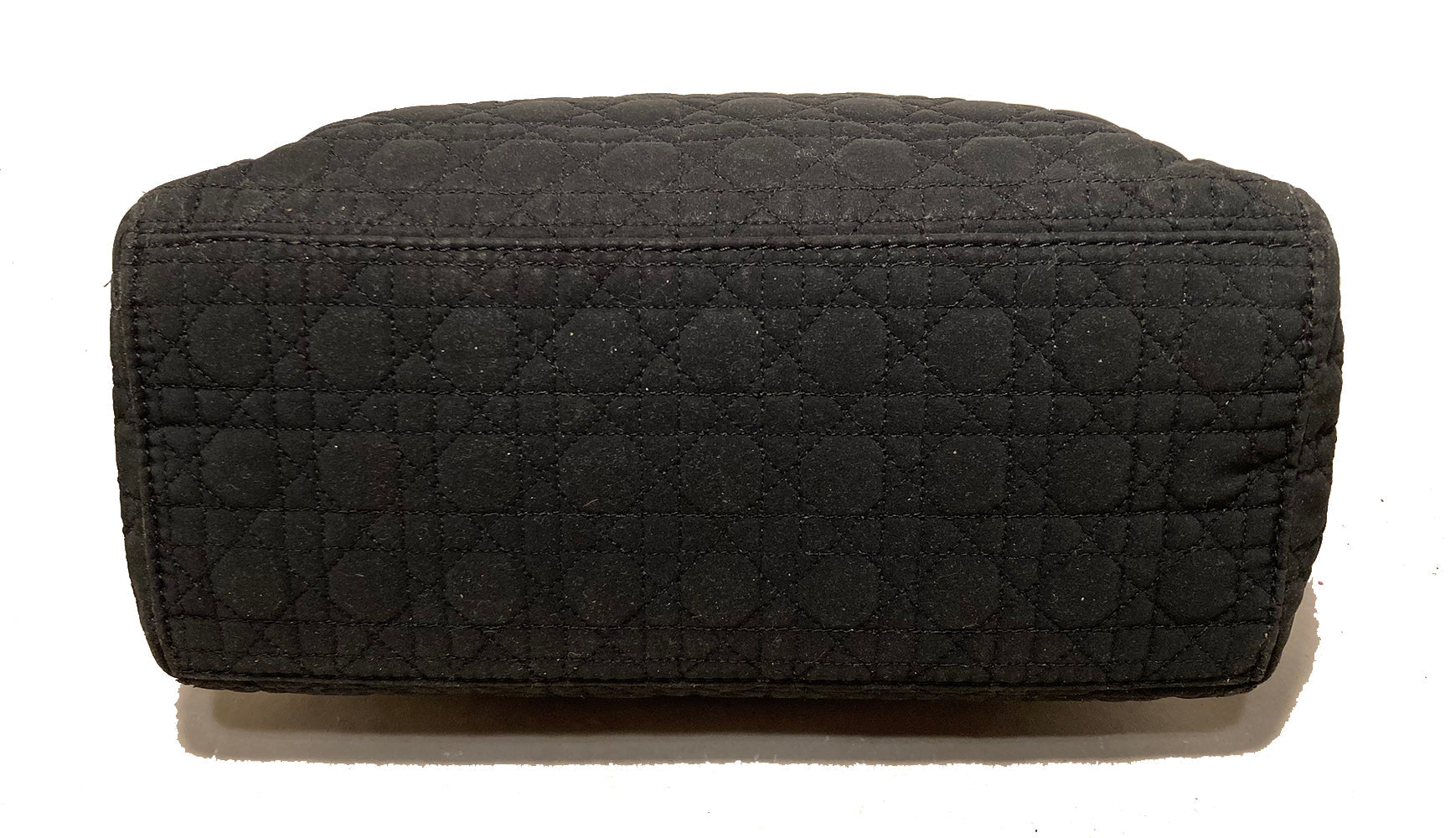 Christian D1OR Black Nylon Medium Lady Di Bag