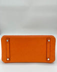 HMS Birkin 30 Ostrich 5K Tangerine Palladium Hardware