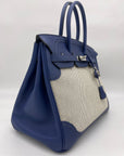 HMS Birkin 35 Canvas Bleu de Prusse Palladium Hardware