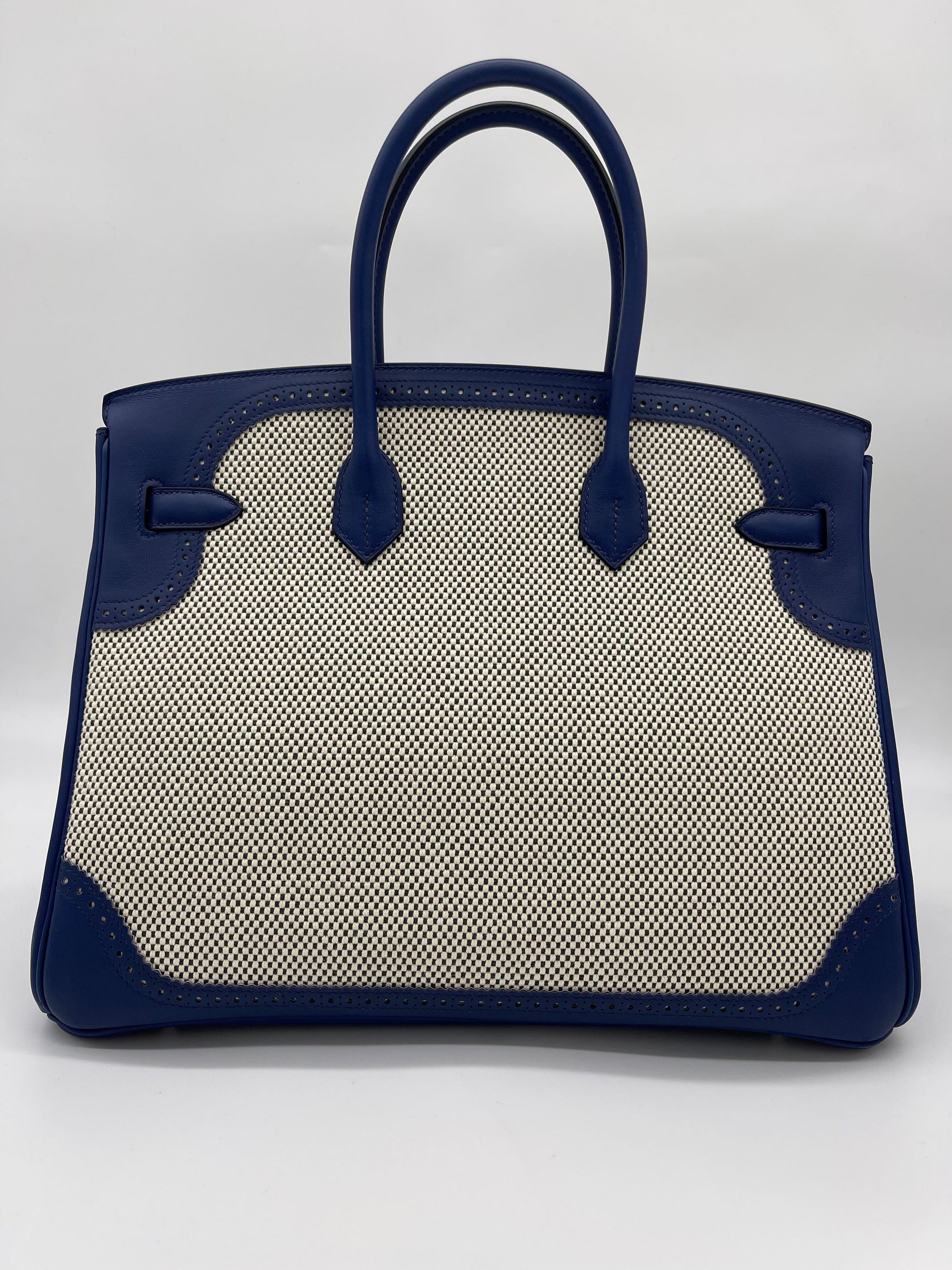 HMS Birkin 35 Canvas Bleu de Prusse Palladium Hardware