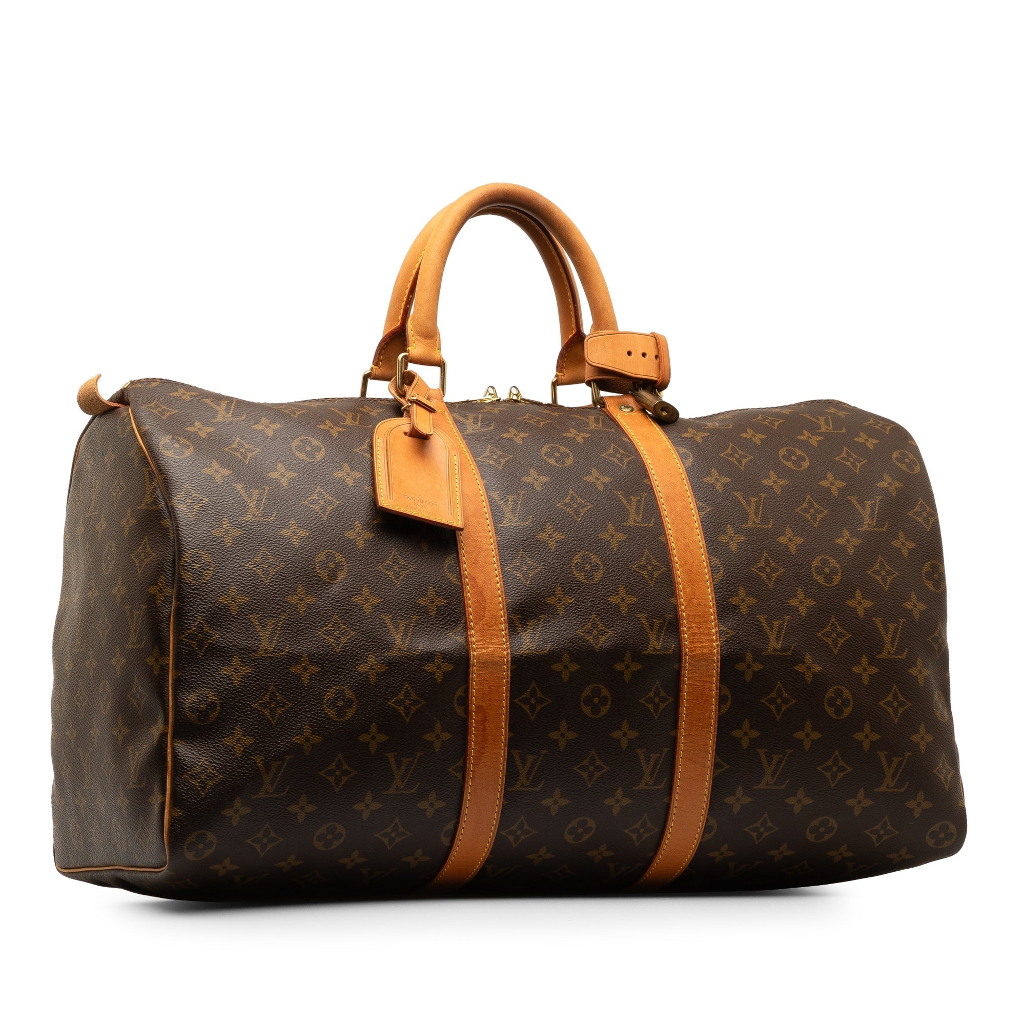 Brown LV Monogram Keepall 50 Travel Bag
