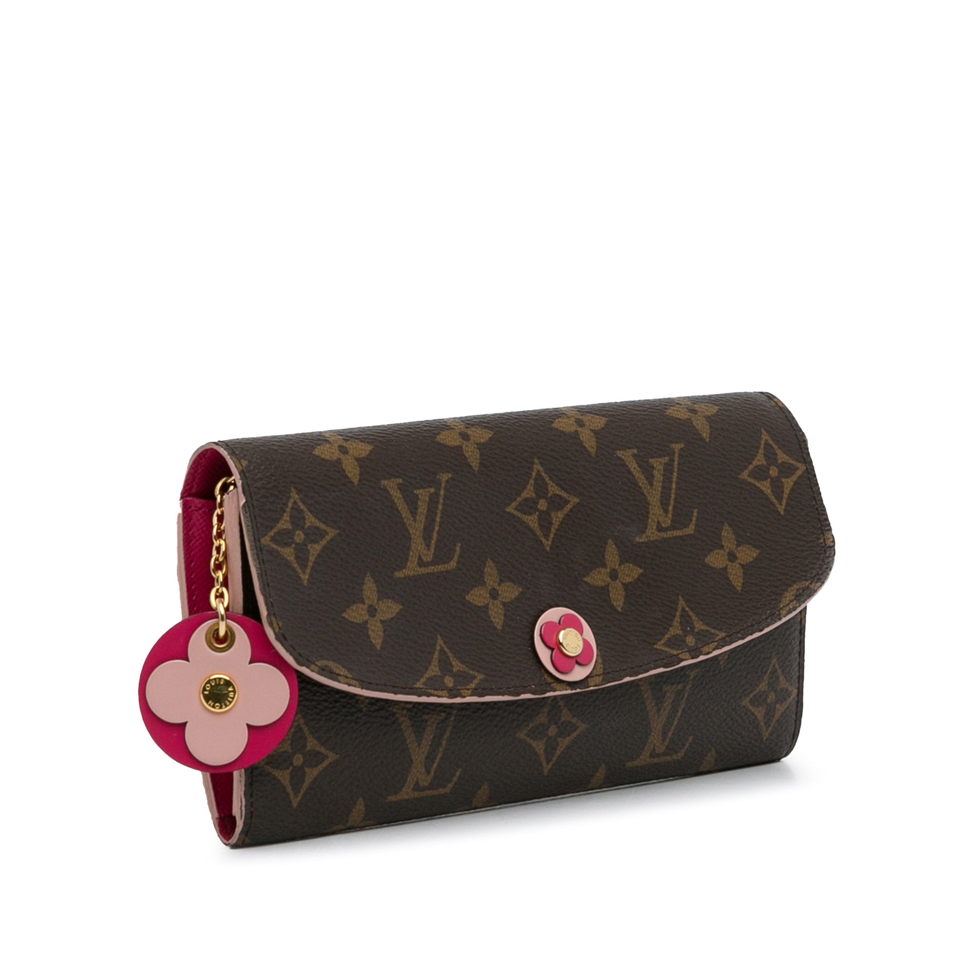 Brown LV Monogram Emilie Bloom Flowers Wallet