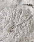 Christian D1OR CD Logo Motif Necklace Silver Vintage 2ar88r