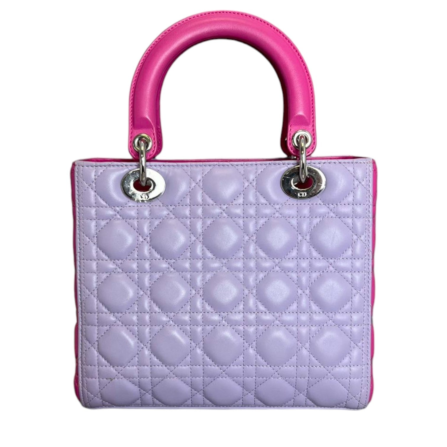 Bi-Color Lady D1OR Medium Lambskin Purple Pink SHW
