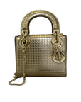 Chain Lady D1OR Mini Metallic Patent Micro-Cannage Gold GHW