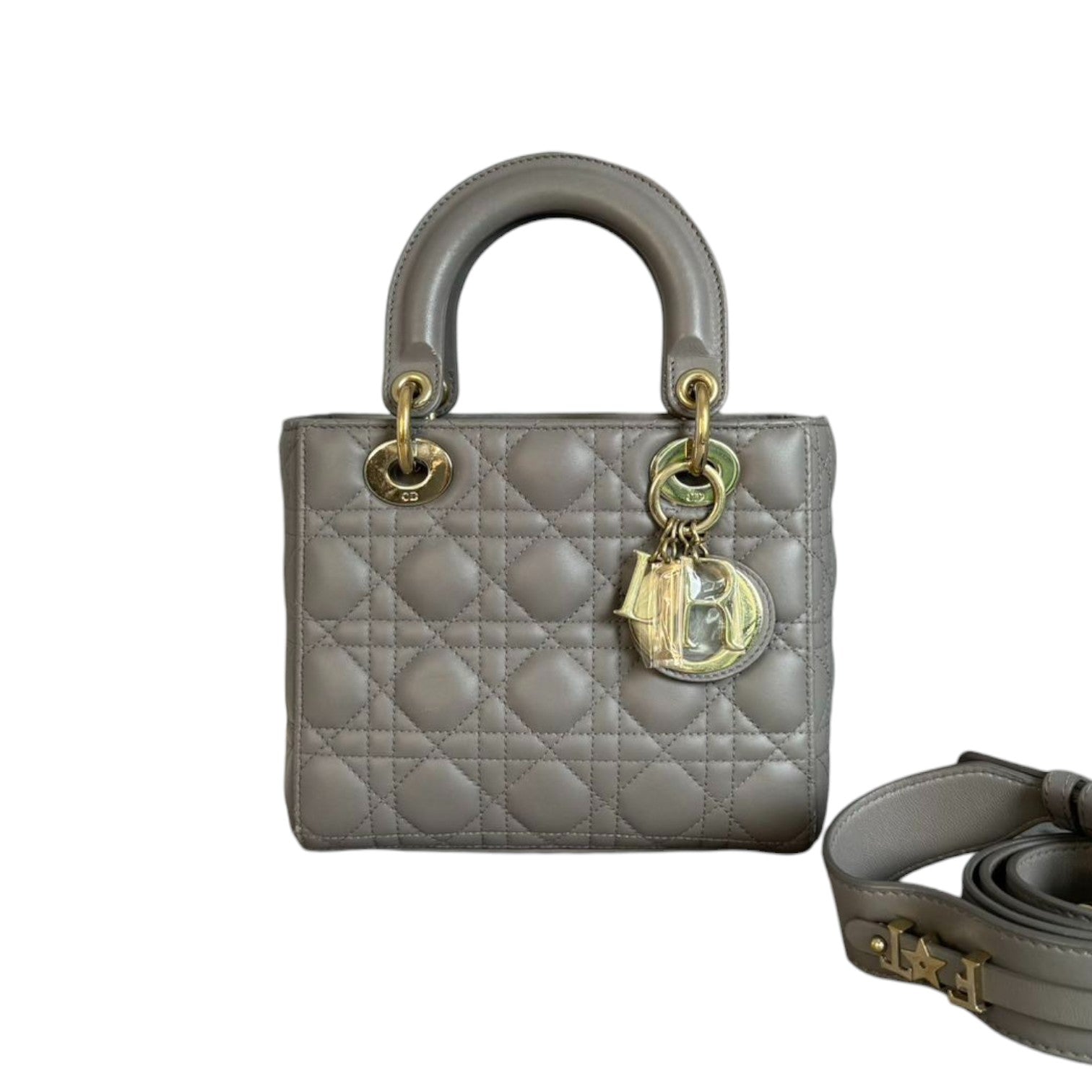 ABCD1OR Lady D1OR Small Lambskin Quilted Grey GHW