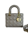 ABCD1OR Lady D1OR Small Lambskin Quilted Grey GHW