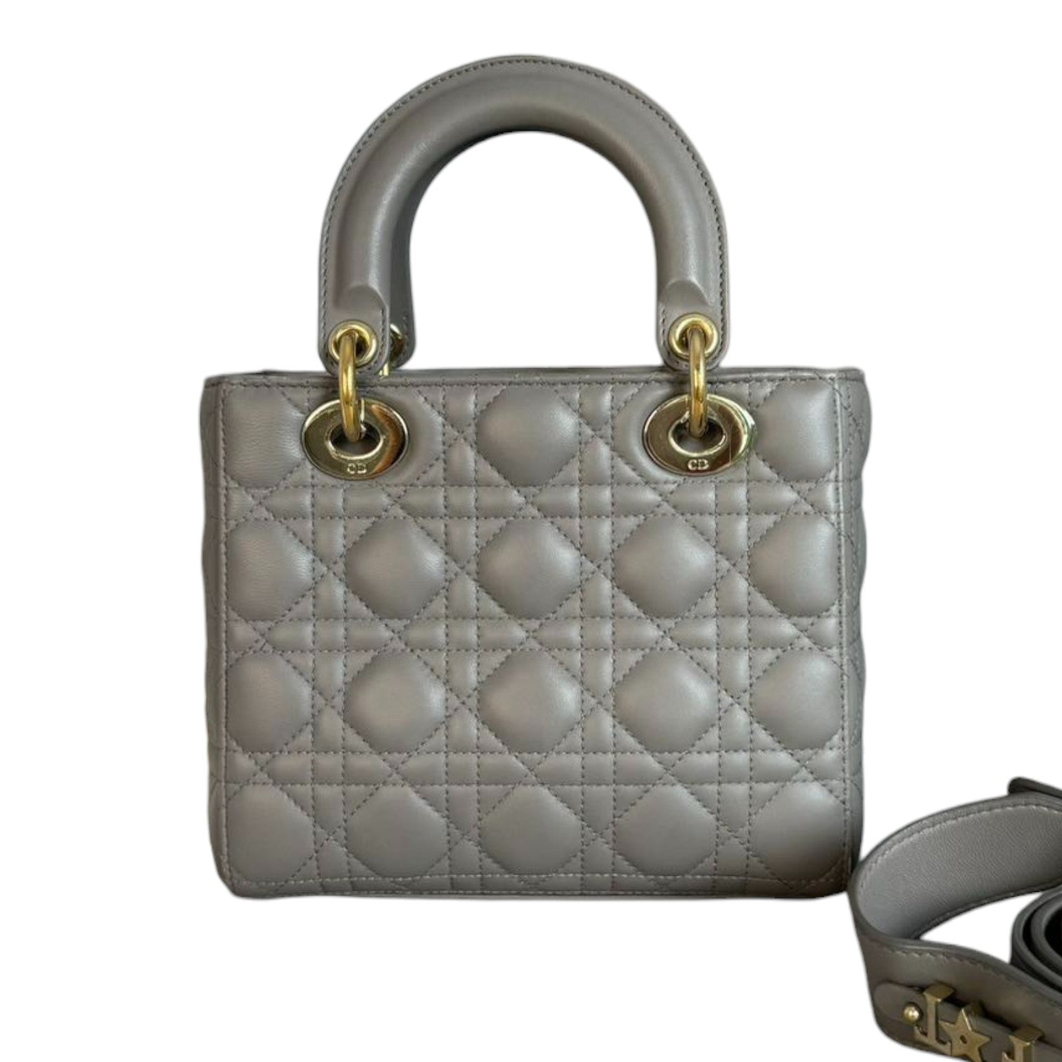 ABCD1OR Lady D1OR Small Lambskin Quilted Grey GHW