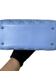 Bi-Color Lady D1OR Medium Lambskin Blue Grey SHW