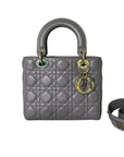 ABCD1OR Lady D1OR Small Lambskin Cannage Grey GHW