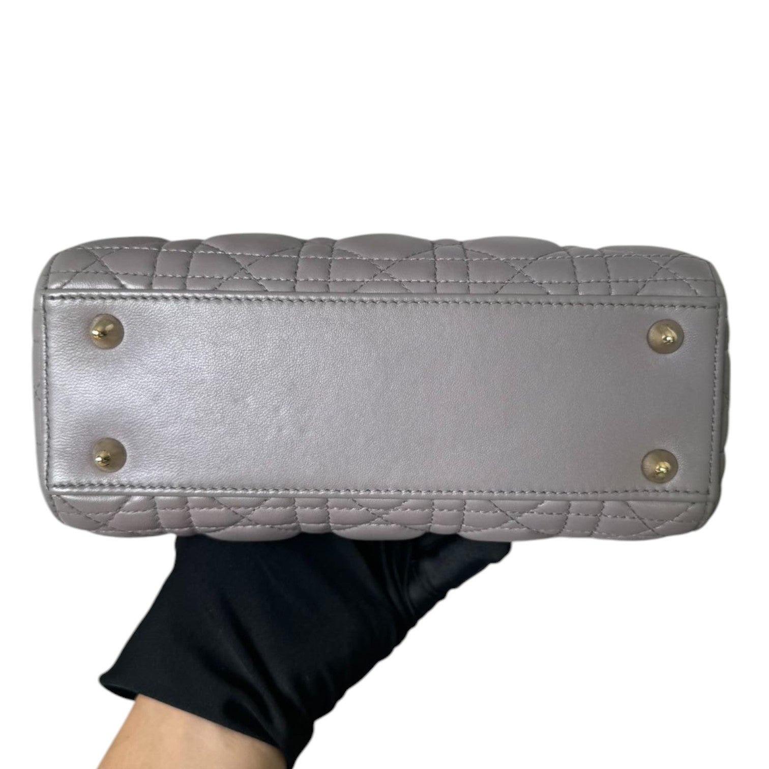 ABCD1OR Lady D1OR Small Lambskin Cannage Grey GHW
