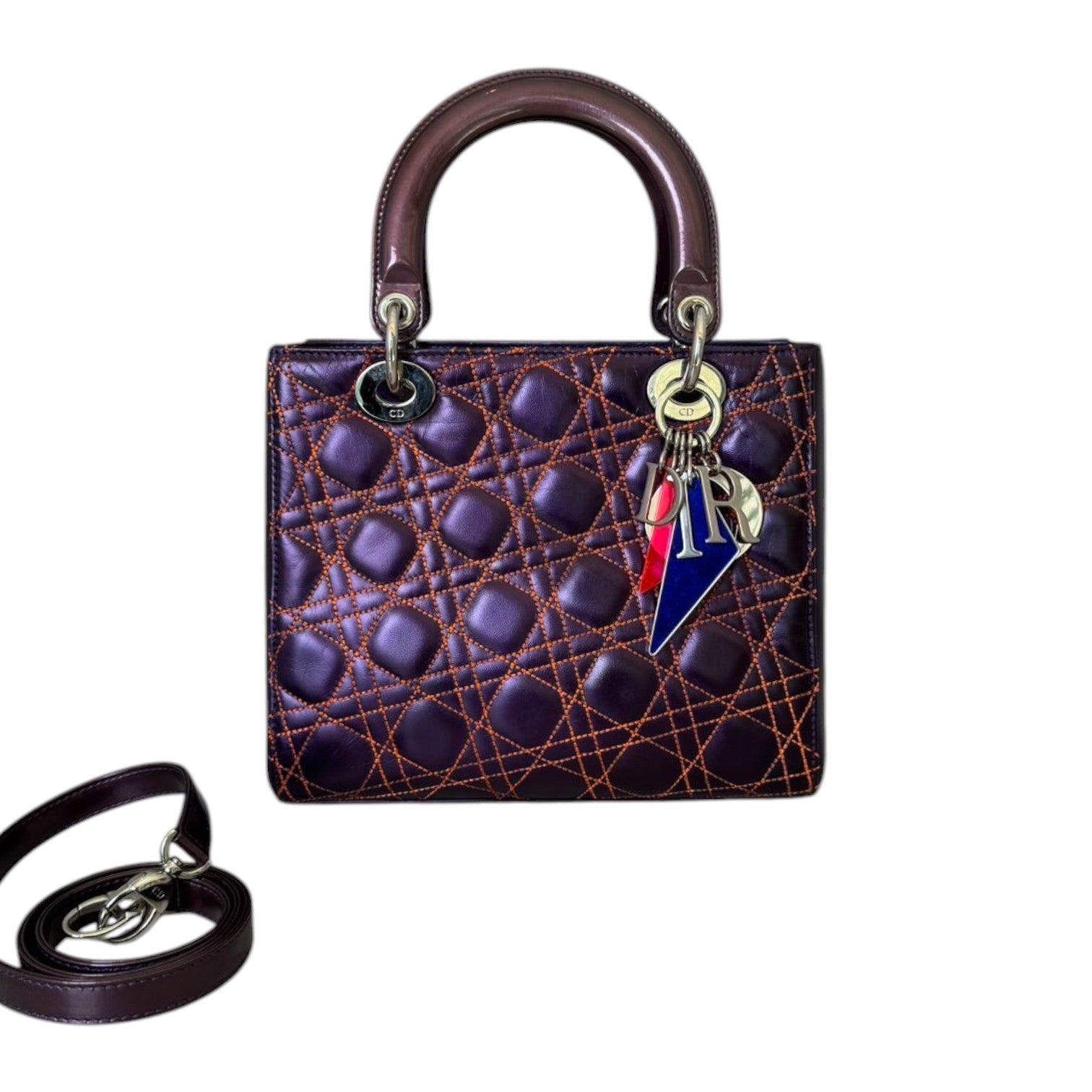 Anselm Reyle Lady D1OR Medium Metallic Lambskin Purple SHW