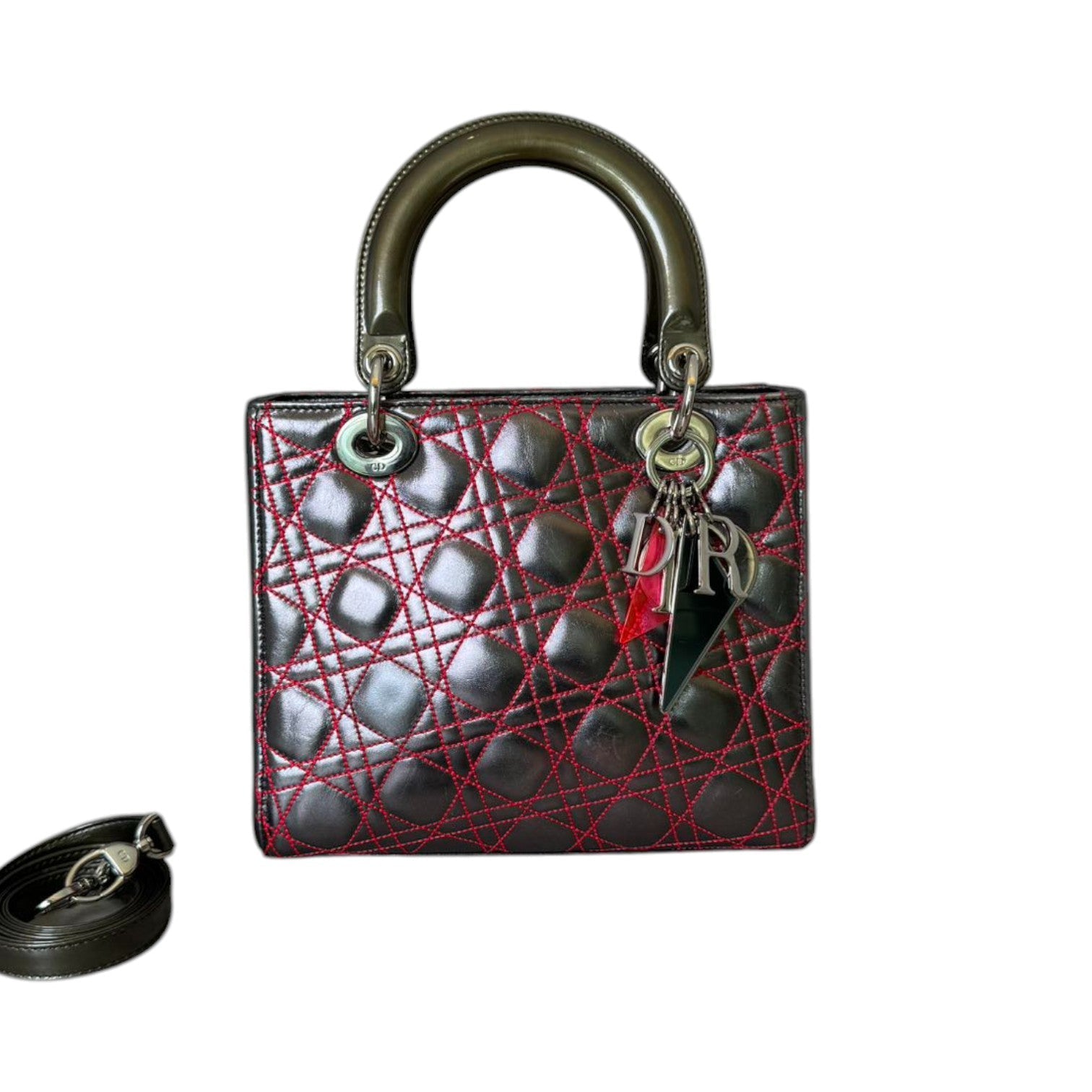 Anselm Reyle Lady D1OR Medium Metallic Lambskin Grey SHW