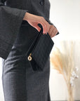 Christian D1OR Cannage Nylon Pouch Black Vintage mfwz62