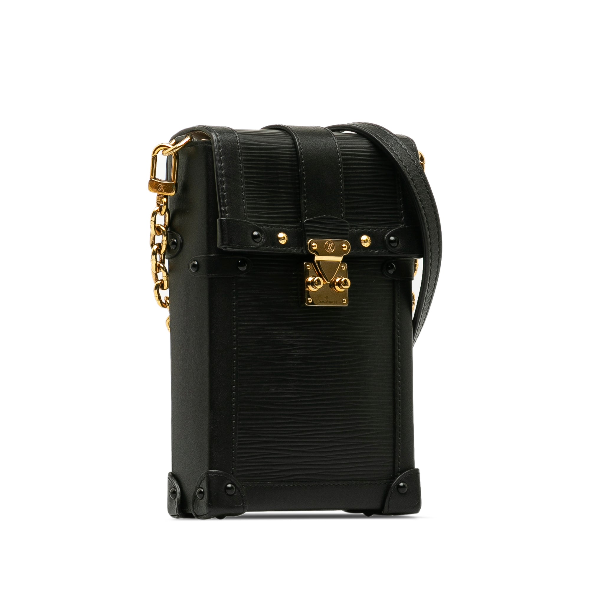 Black LV Epi Vertical Trunk Pochette Crossbody Bag