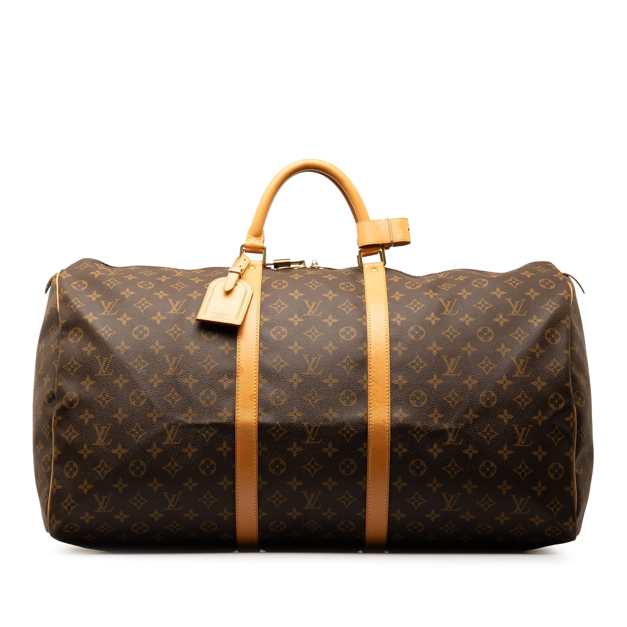 Brown LV Monogram Keepall 60 Travel Bag