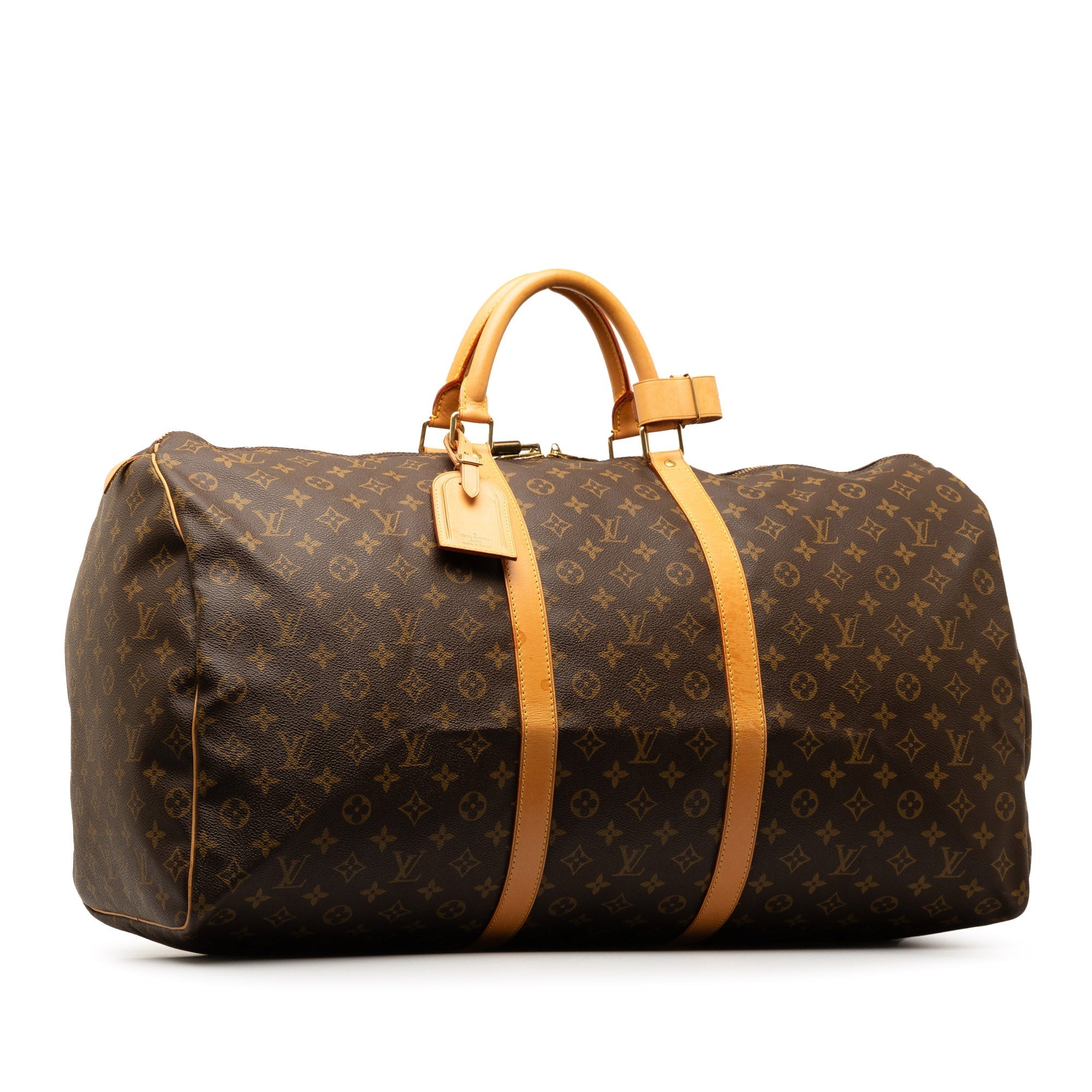 Brown LV Monogram Keepall 60 Travel Bag