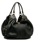 Black LV Monogram Mahina XL Hobo Bag