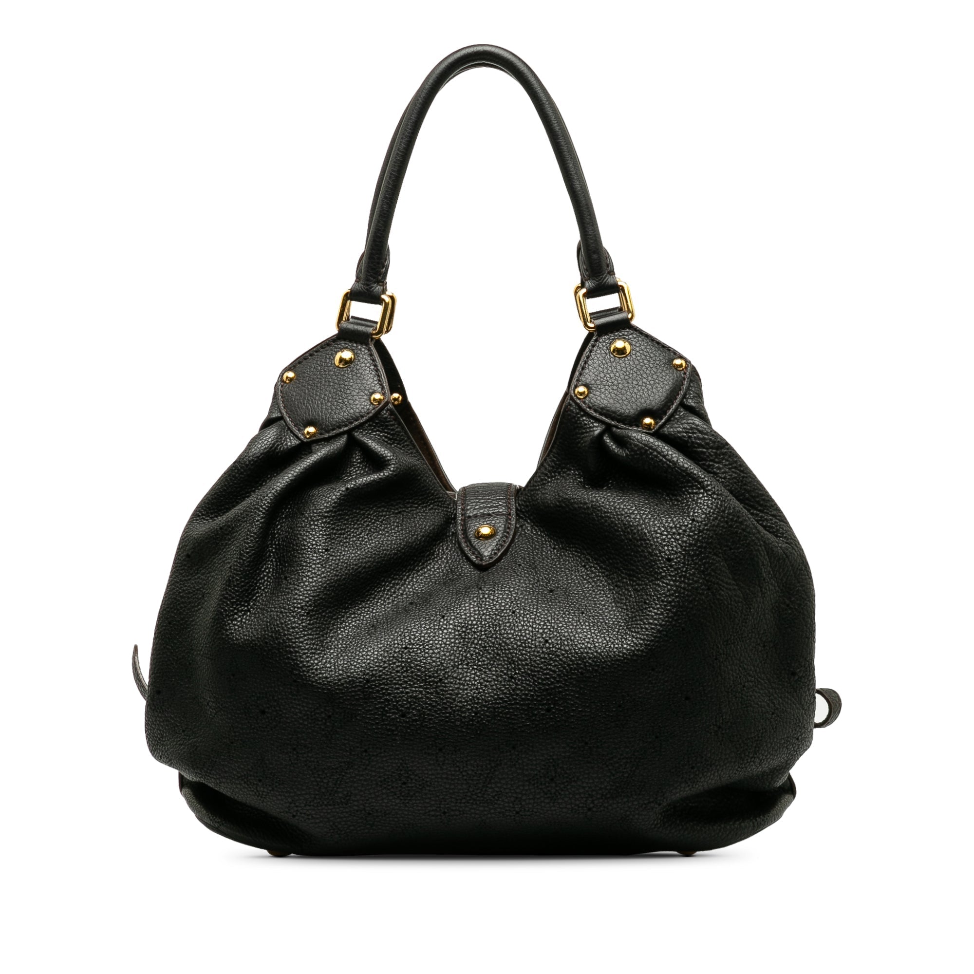 Black LV Monogram Mahina XL Hobo Bag