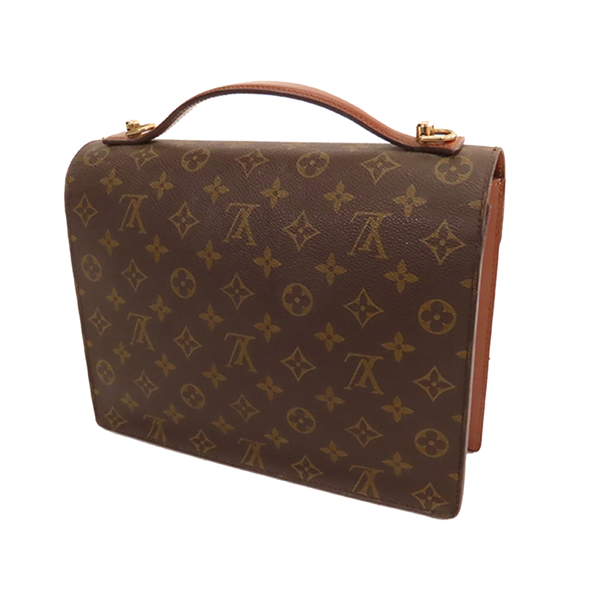 Brown LV Monogram Monceau 28 Satchel