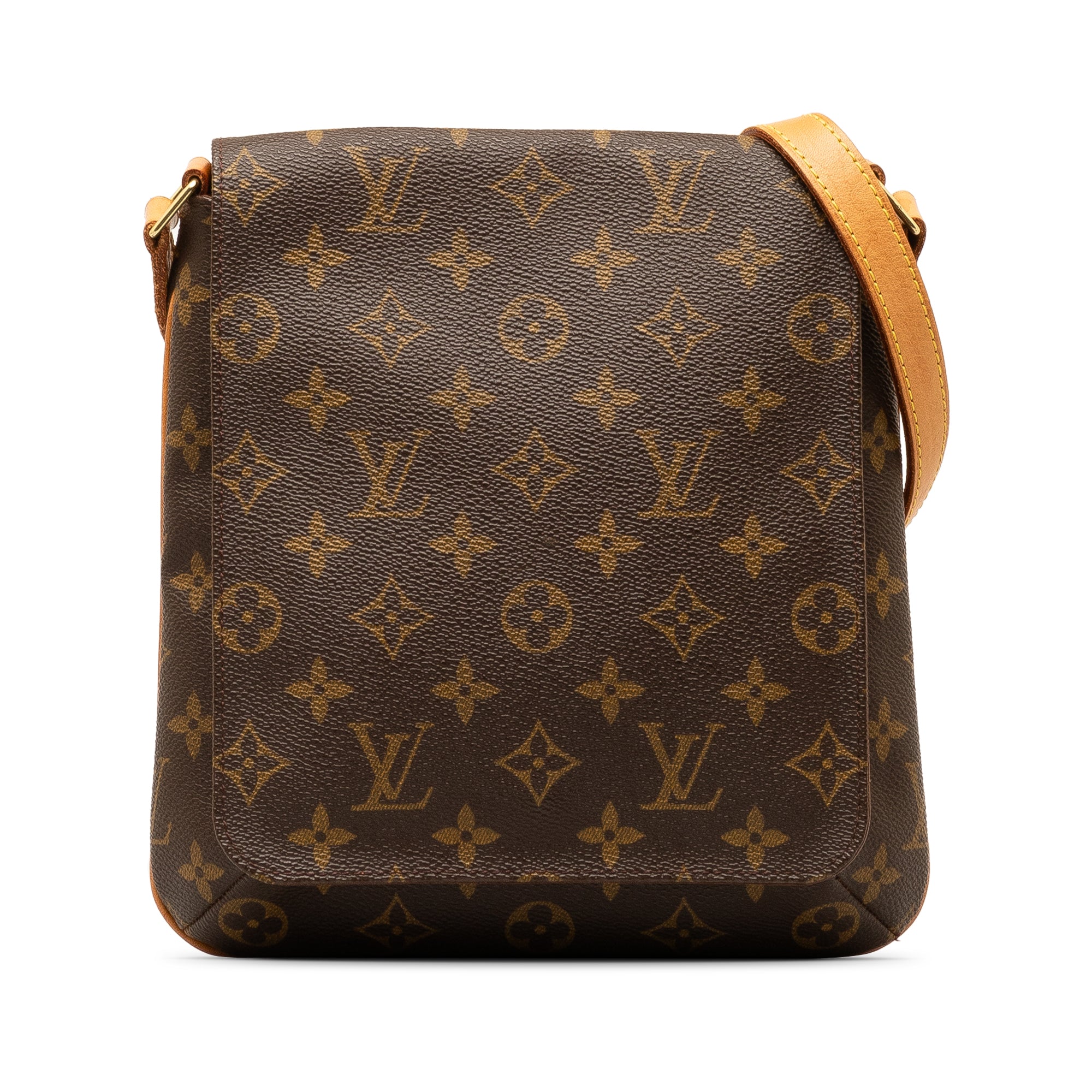 Brown LV Monogram Musette Salsa Short Strap Shoulder Bag