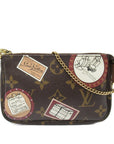 Brown LV Monogram Patch Mini Pochette Accessoires Shoulder Bag