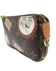 Brown LV Monogram Patch Mini Pochette Accessoires Shoulder Bag