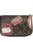 Brown LV Monogram Patch Mini Pochette Accessoires Shoulder Bag