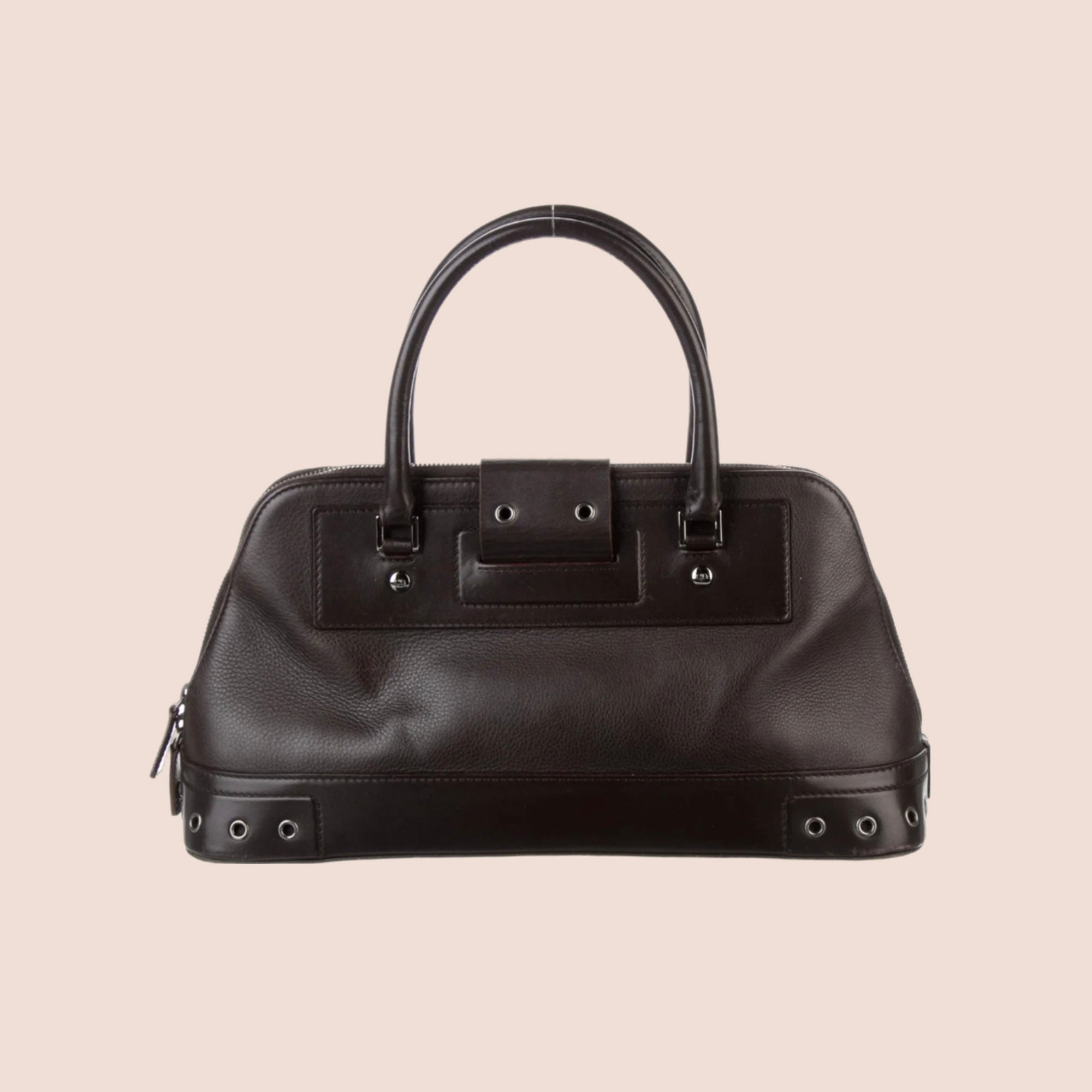 CHRISTIAN D1OR 2002 BROWN STREET CHIC UPTOWN HANDLE BAG