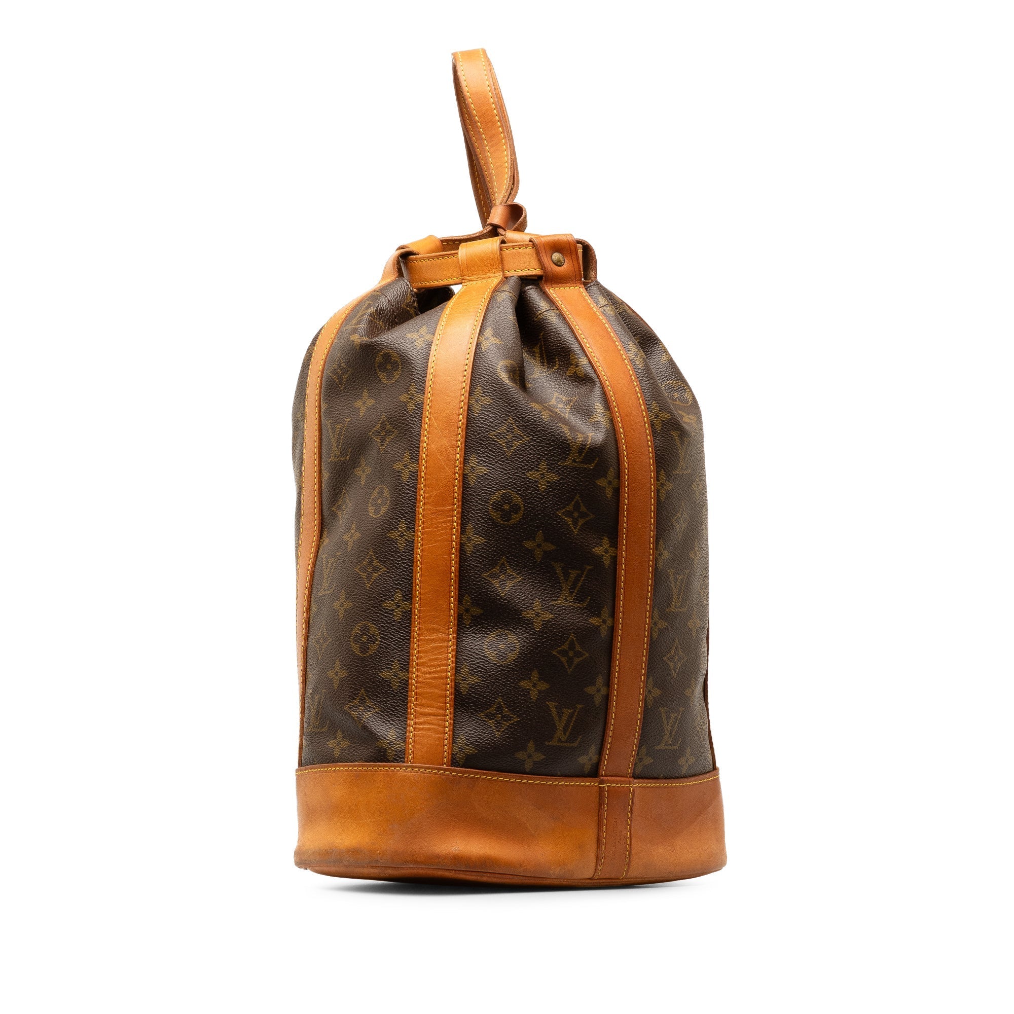 Brown LV Monogram Randonnee PM Bucket Bag