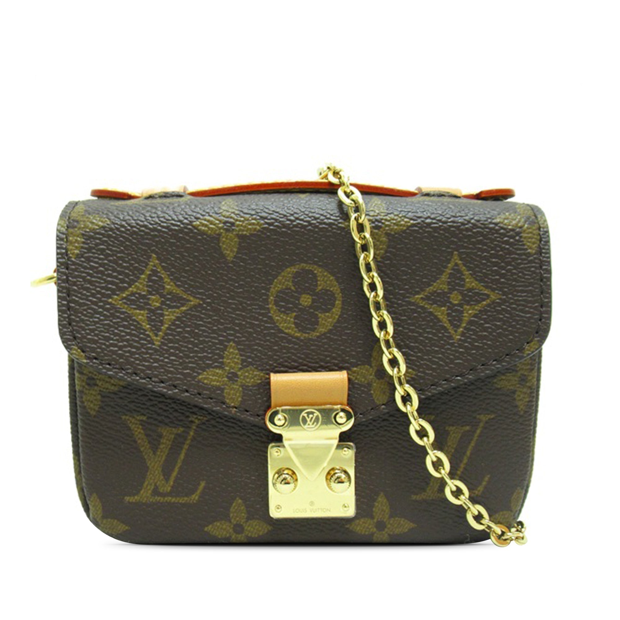 Brown LV Monogram Micro Metis Satchel