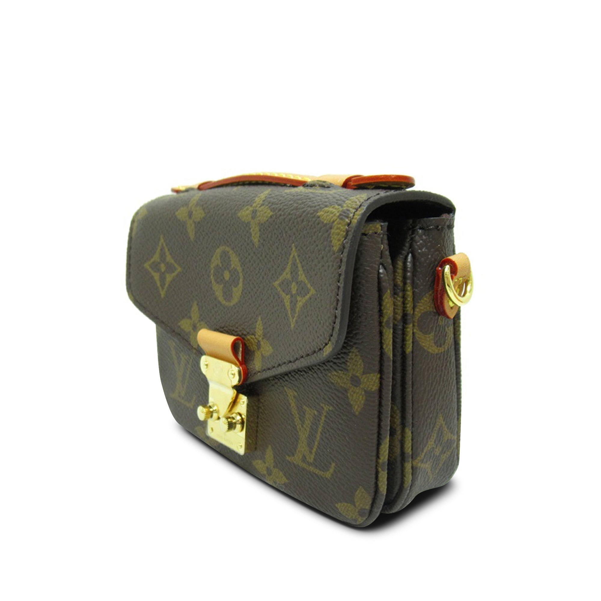 Brown LV Monogram Micro Metis Satchel