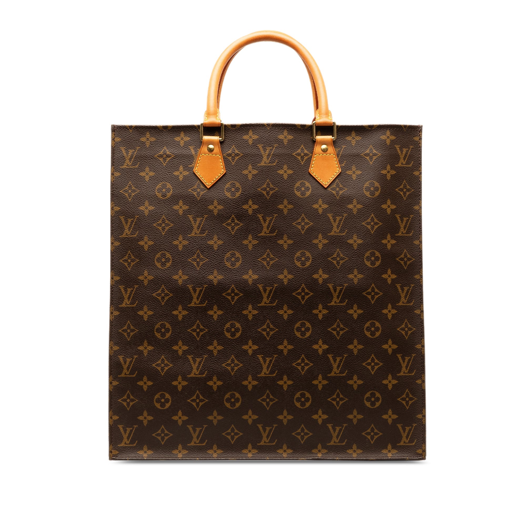 Brown LV Monogram Sac Plat Tote Bag