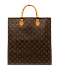 Brown LV Monogram Sac Plat Tote Bag