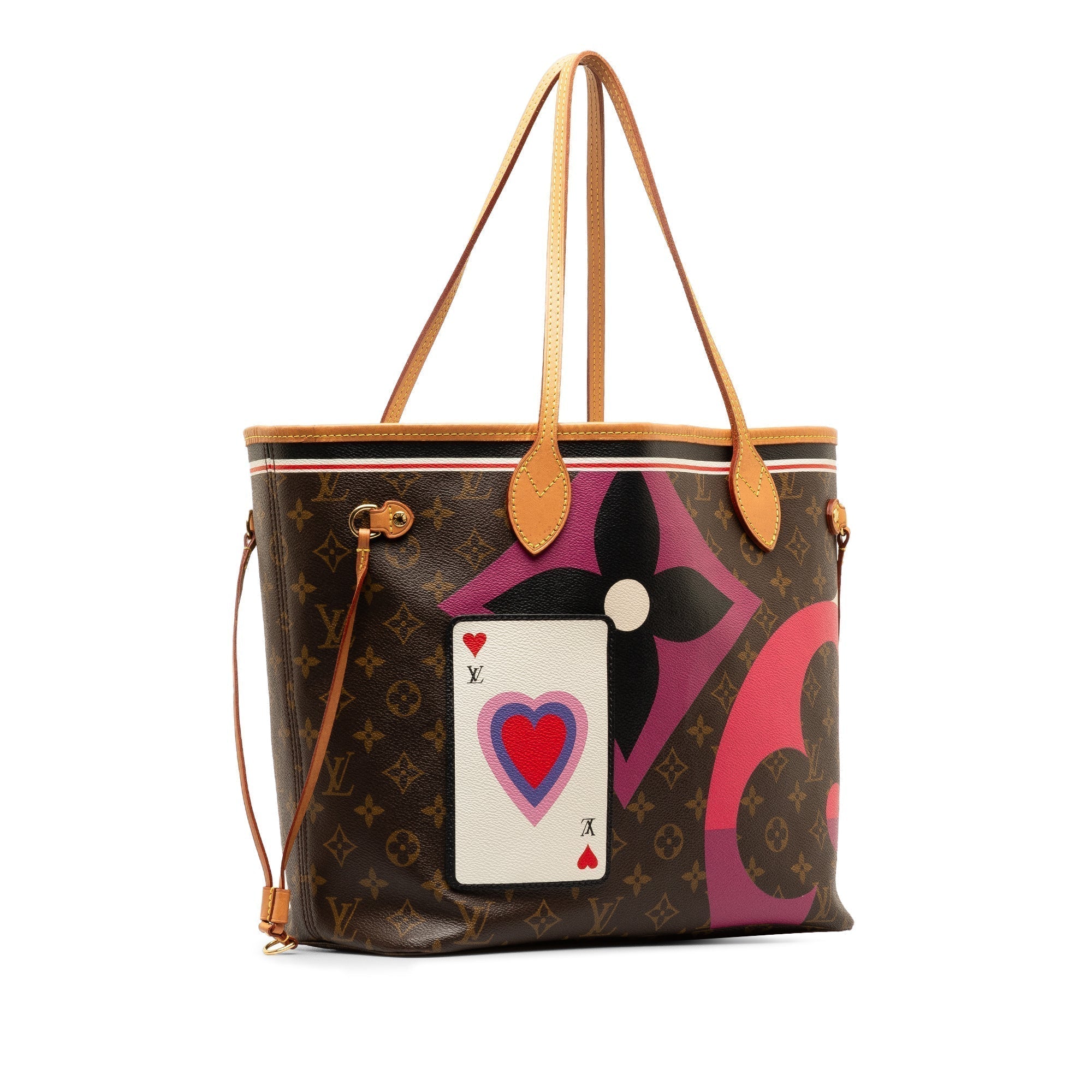 Brown LV Monogram Game On Neverfull MM Tote Bag