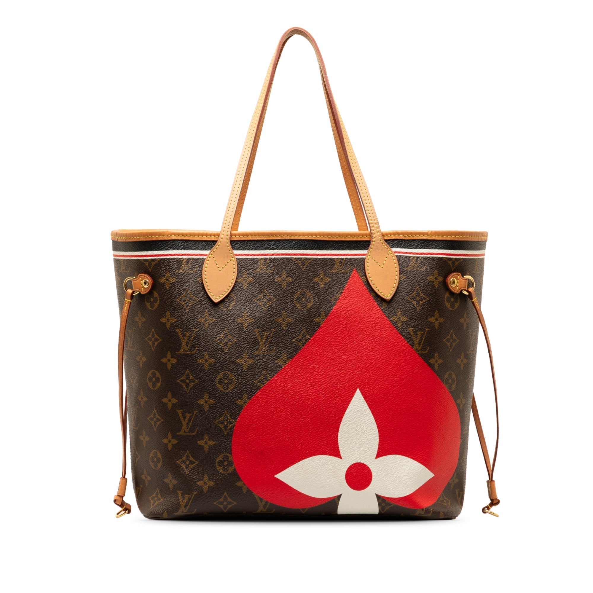 Brown LV Monogram Game On Neverfull MM Tote Bag