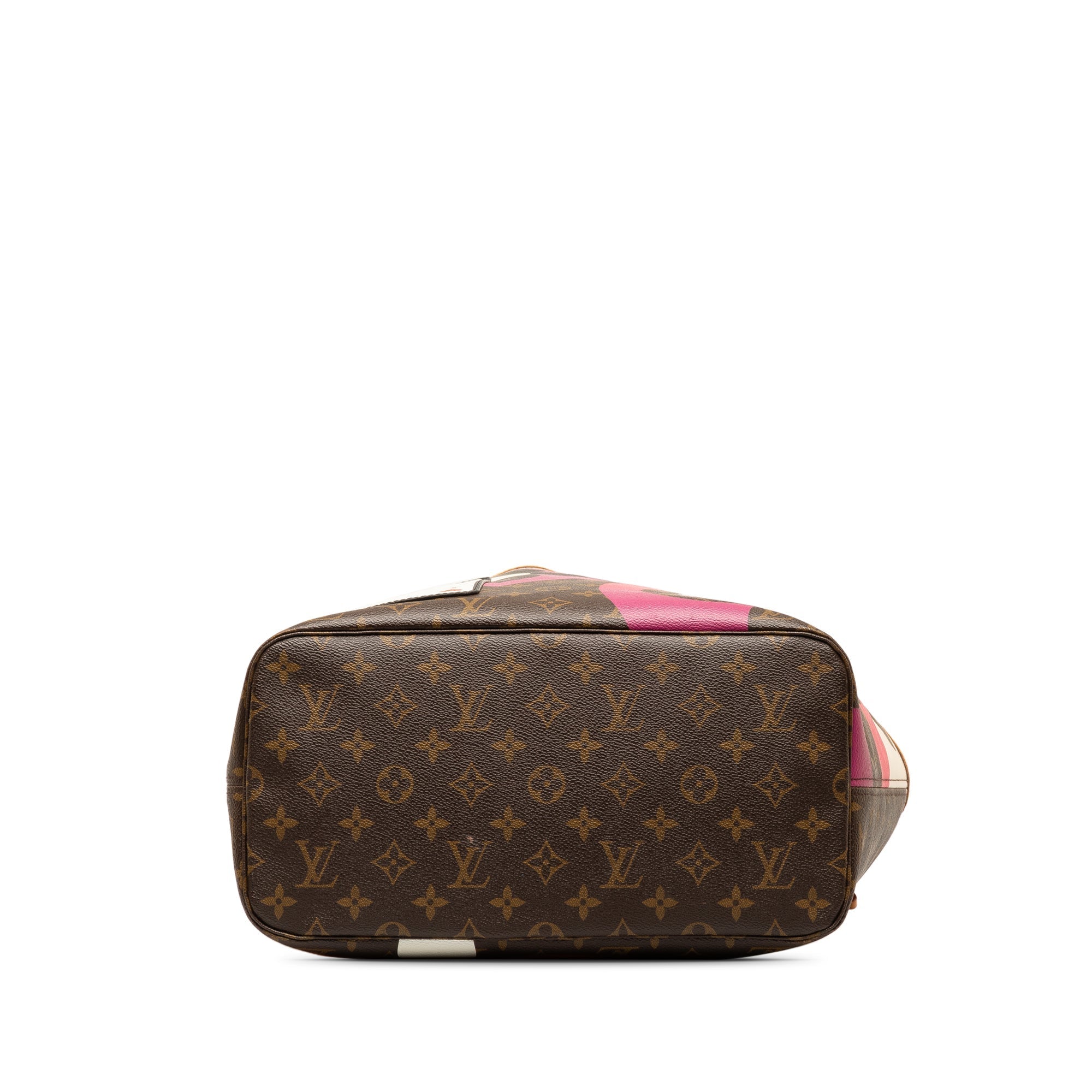 Brown LV Monogram Game On Neverfull MM Tote Bag