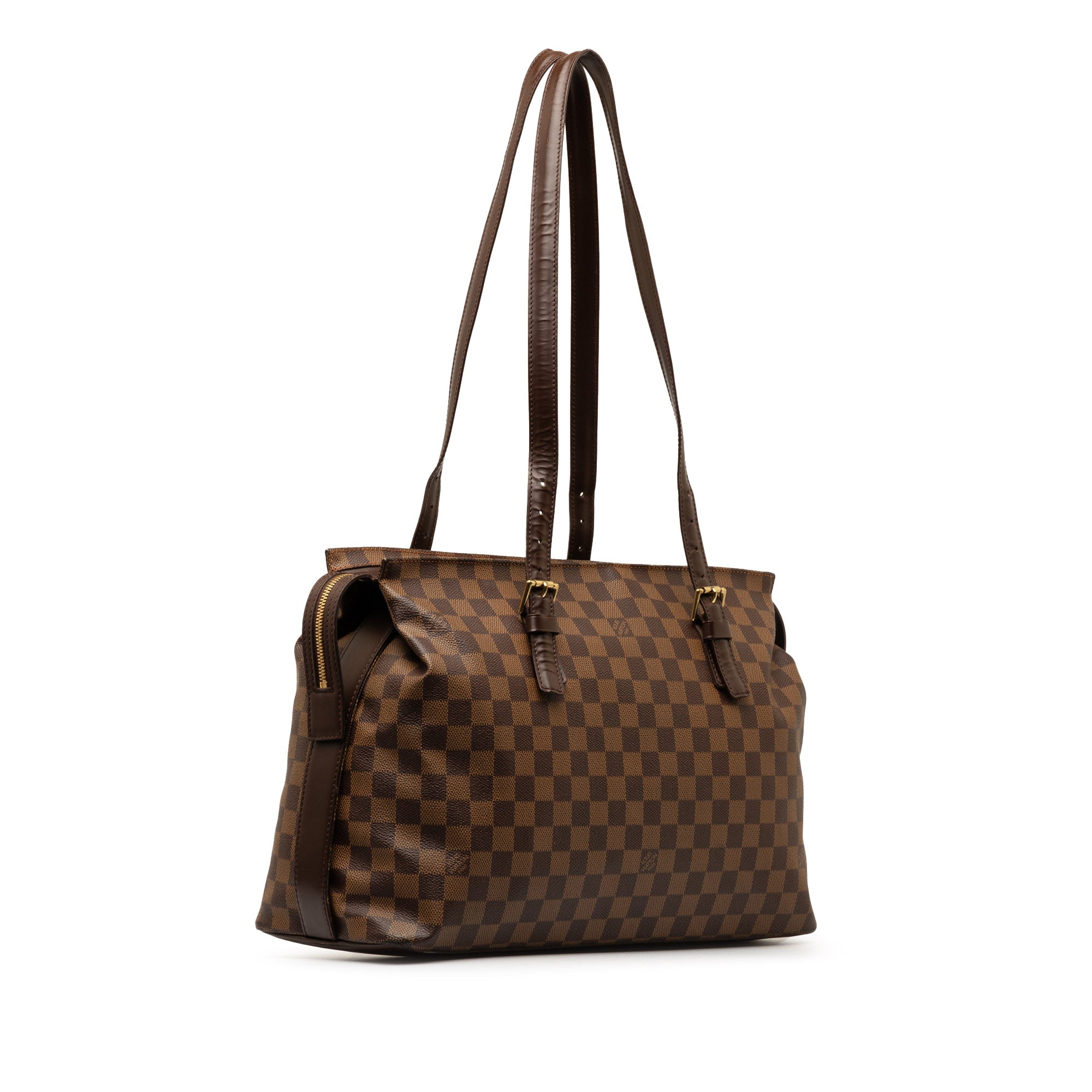 Brown LV Damier Ebene Chelsea Shoulder Bag