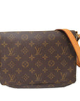Brown LV Monogram Musette Tango Short Strap Shoulder Bag