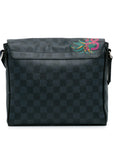 Black LV Damier Cobalt Jungle District Messenger PM Crossbody Bag