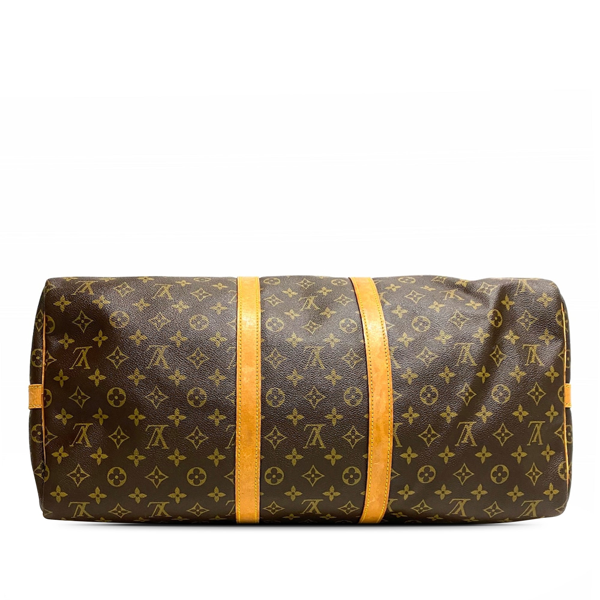 Brown LV Monogram Keepall Bandouliere 55 Travel Bag