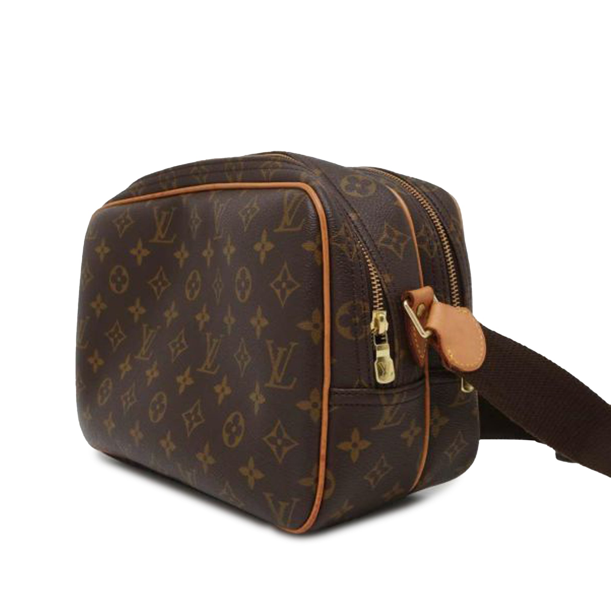 Brown LV Monogram Reporter PM Crossbody Bag