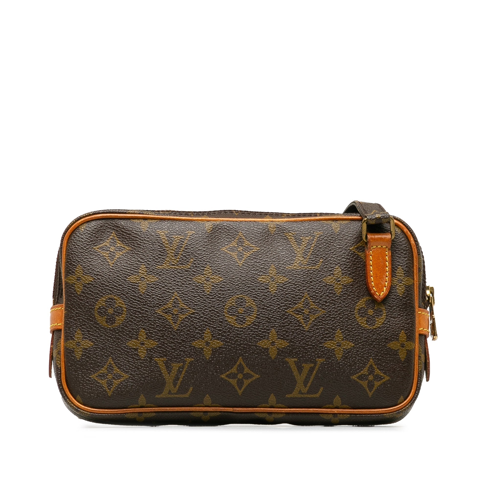 Brown LV Monogram Pochette Marly Bandouliere Crossbody Bag