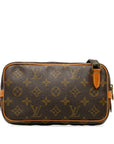 Brown LV Monogram Pochette Marly Bandouliere Crossbody Bag